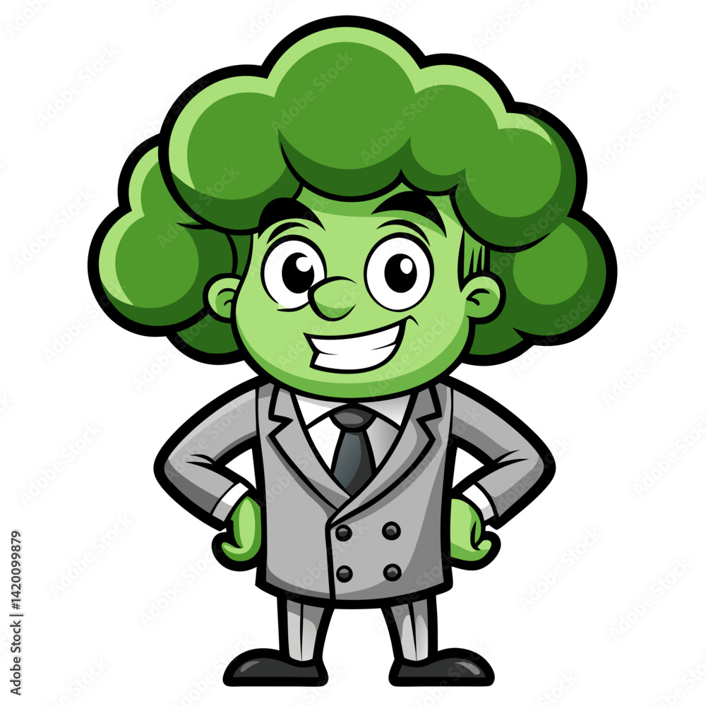 Obraz premium Unique Sleep Deprived Broccoli Vegetable Art