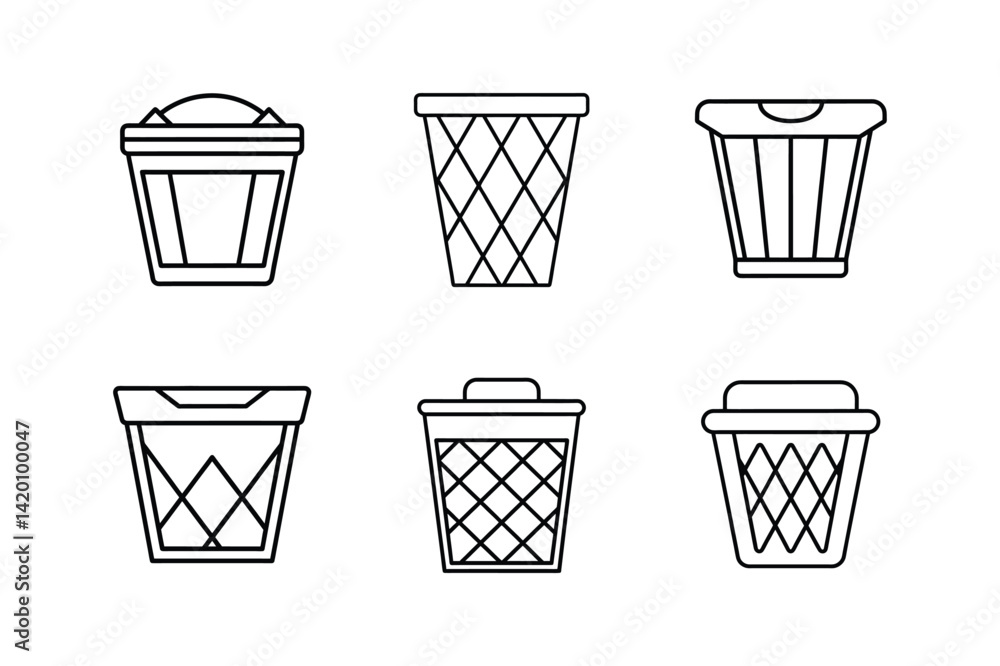 laundry hamper line art vector illustration laundry hamper line art vector illustration
