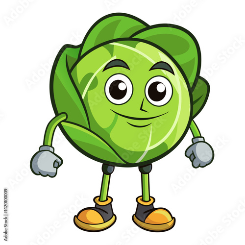  Perky Brussels Sprouts Vegetable Sculpting Illustration