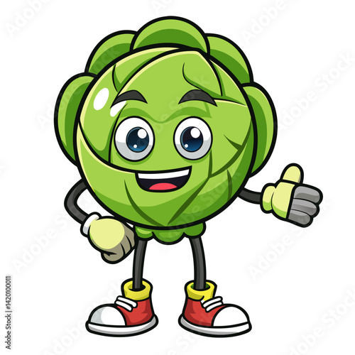  Brussels Sprouts Vegetable Character Sculpting Art