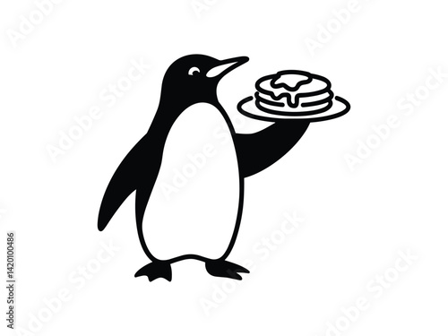 Penguin Pancakes Cute Breakfast Simple
