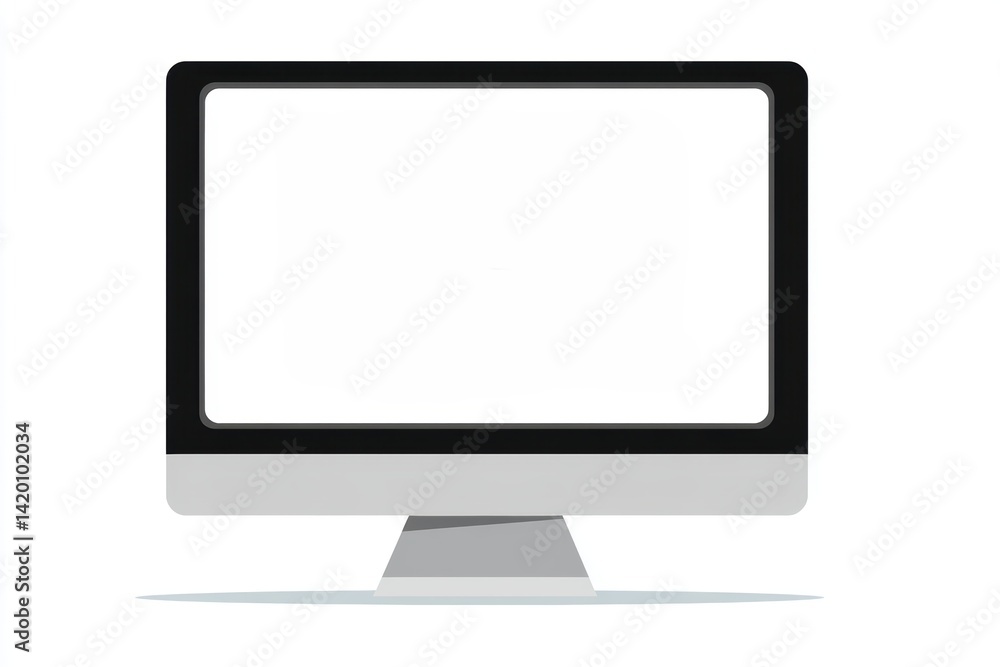 Minimalist computer monitor design suitable for various creative projects or presentations Minimalist computer monitor design suitable for various creative projects or presentations