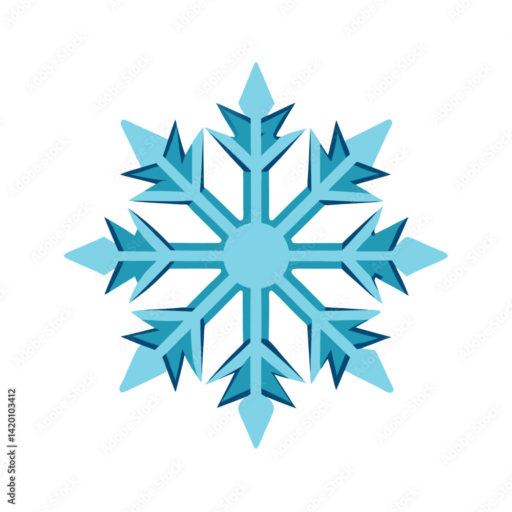 snowflake on white background snowflake on white background