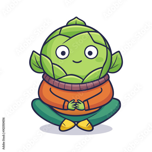  Brussels Sprouts Vegetable Character Short of Breath Art