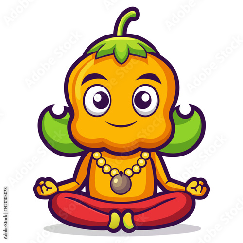  Giddy Bell Pepper in Meditation Scene