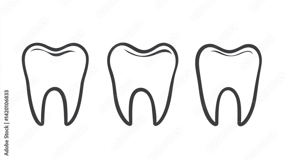 Dental Illustrations - Tooth Icons Dental Illustrations - Tooth Icons