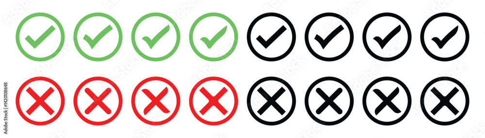 Green check mark icon. Check mark vector icon. Checkmark Illustration. Green check mark icon. Check mark vector icon. Checkmark Illustration.