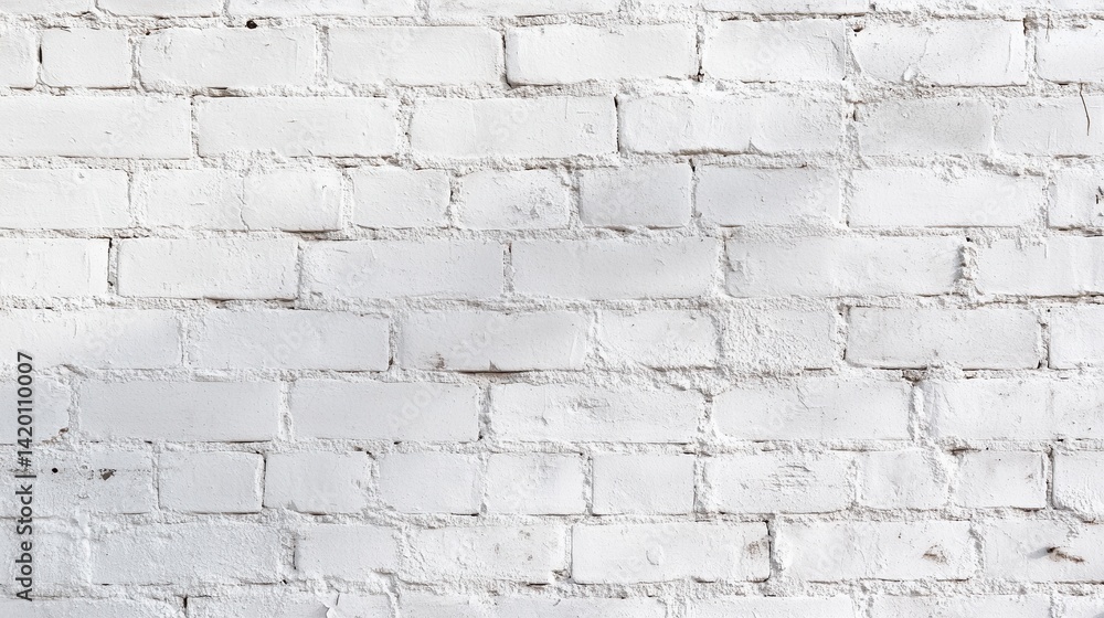 Whitewashed brick wall texture background.