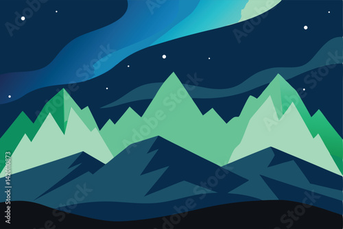 vector illustration of a mountain landscape