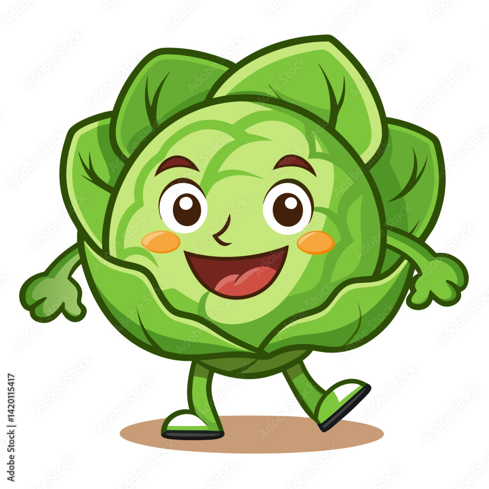 Fototapeta premium Unique Sluggish Cabbage Vegetable Art