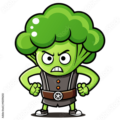  Broccoli Vegetable Character Leatherworking Art