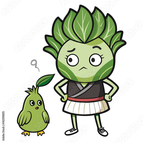  Bok Choy and Bird in a State of Incapacitation