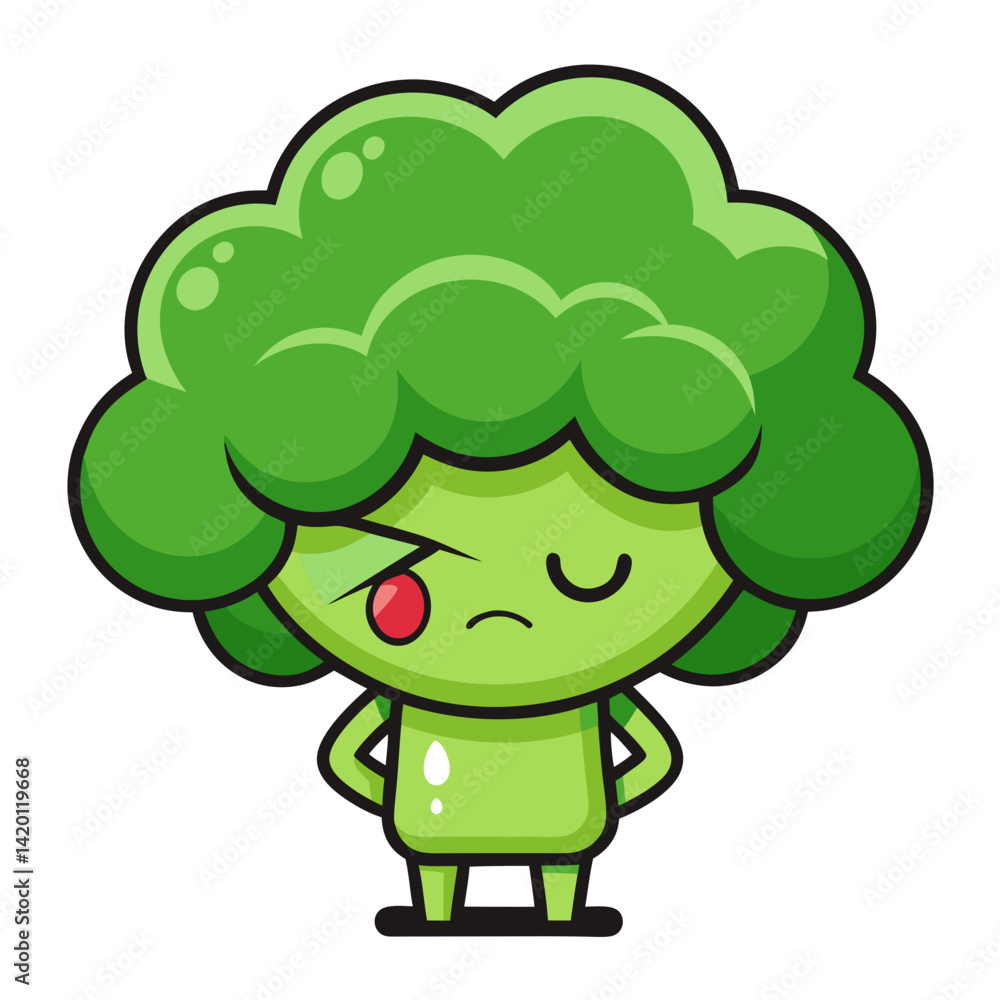 Fototapeta premium Creative Alert Broccoli Vegetable Design