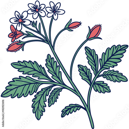  Forage Plant Houseplant Bold Outline Design