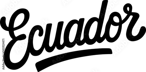 Ecuador Travel Destination Text Graphic