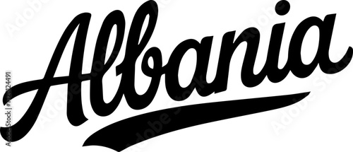 Albania Country Name Stylish Text