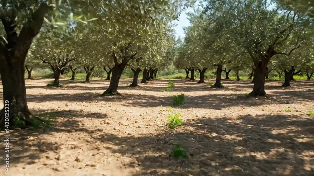Olive Grove In Sunlight Olive Grove In Sunlight