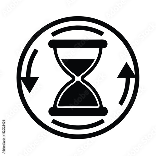 Time Lapse Clock Icon Vector Design