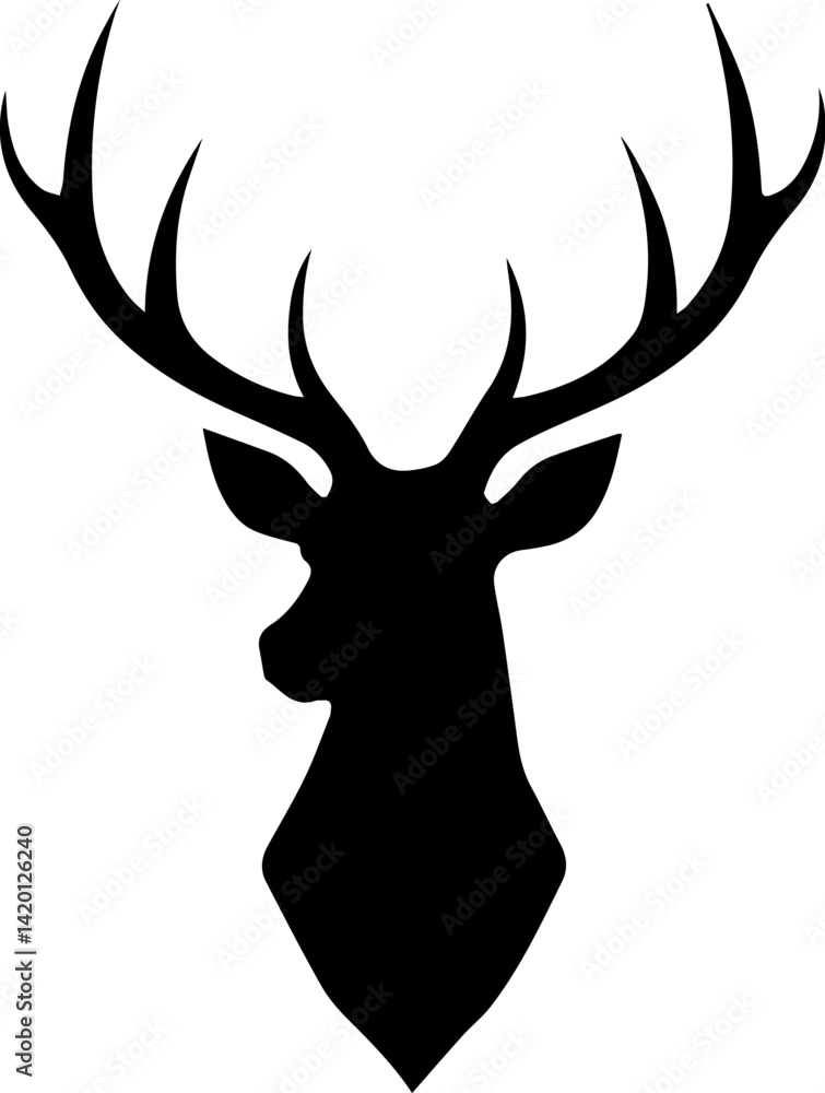 Naklejka premium deer head silhouette