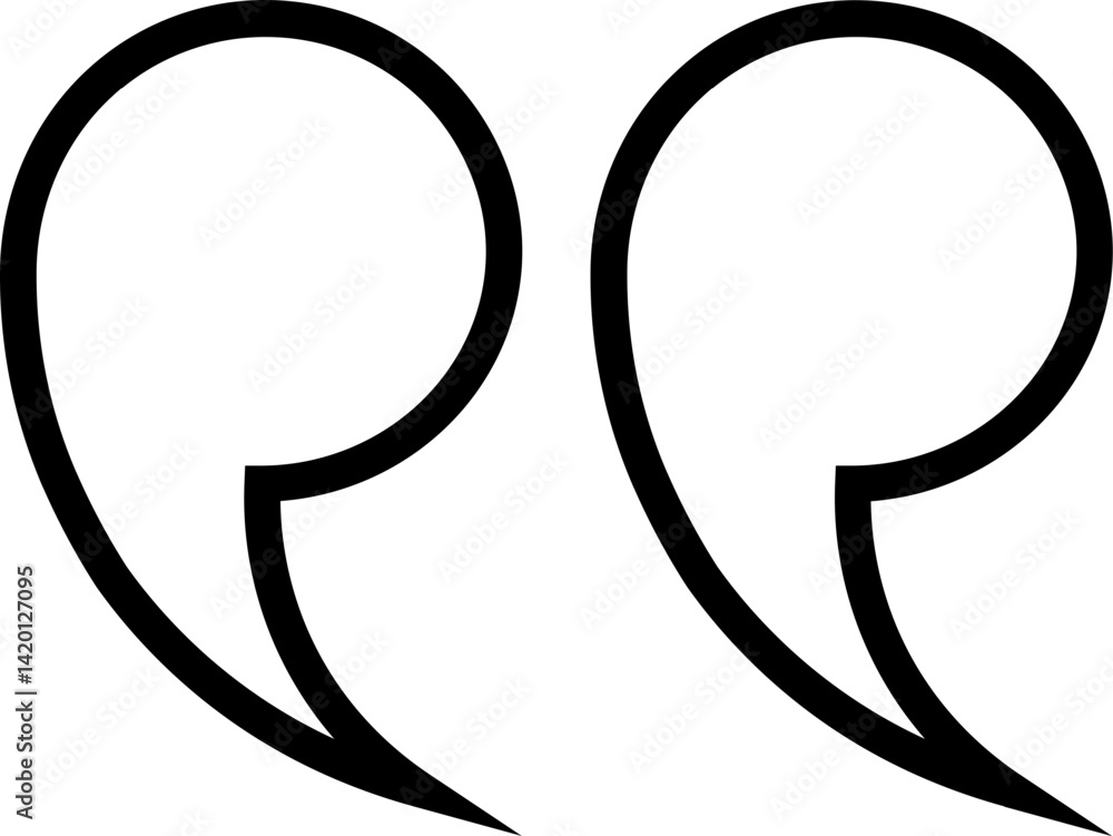 Quote Marks Abstract Vector Icon Quotes icon. Quote mark icon for conversation or definition. Quote speech symbol vector illustration.Quote mark. Quotes icon. Black quotes icon vector Quote Marks Abstract Vector Icon Quotes icon. Quote mark icon for conversation or definition. Quote speech symbol vector illustration.Quote mark. Quotes icon. Black quotes icon vector