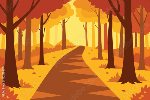autumn landscape with trees
