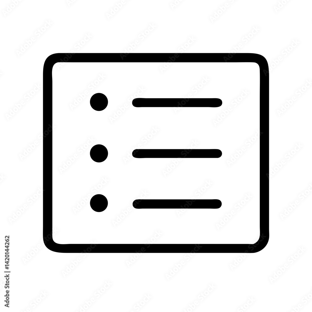 bullet list icon vector, flat icon for apps and websites

