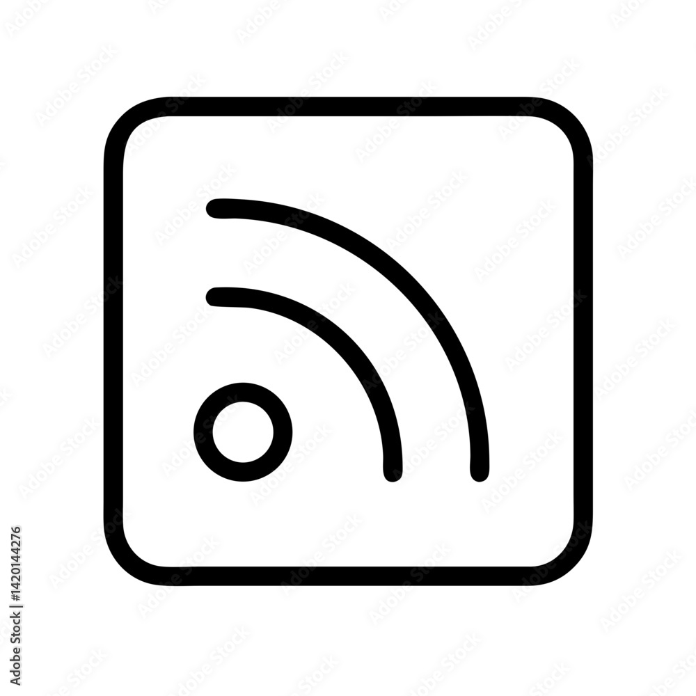 rss feed icon vector, flat icon for apps and websites
rss feed icon vector, flat icon for apps and websites