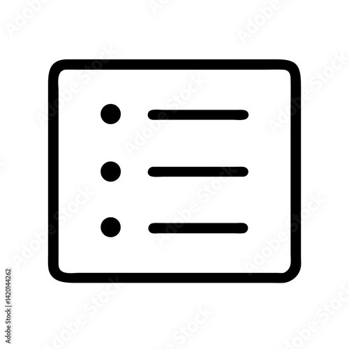 bullet list icon vector, flat icon for apps and websites
