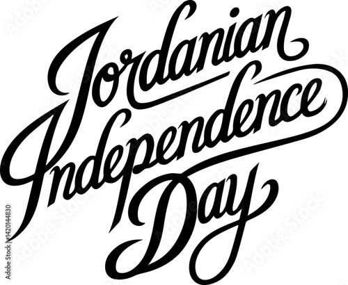 Jordanian Independence Day Typography Art