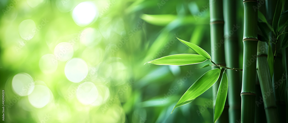 Obraz premium Green bamboo background