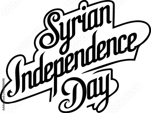 Syrian Independence Day Typography Design