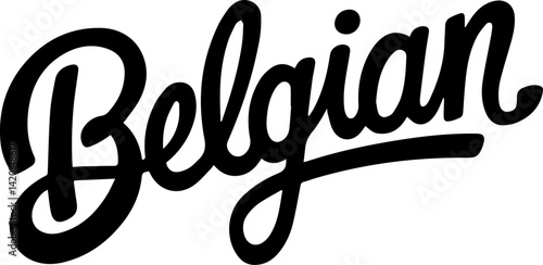 Belgian Style Script Wordmark Logo
