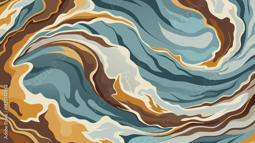 Adobe Marble Texture Background Vector, Illustration. Realistic stone pattern with soft swirls for luxury and modern design