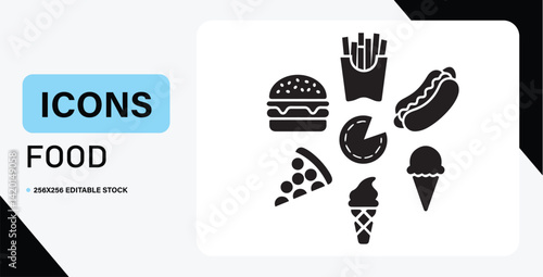 fast food vector illustration bundle