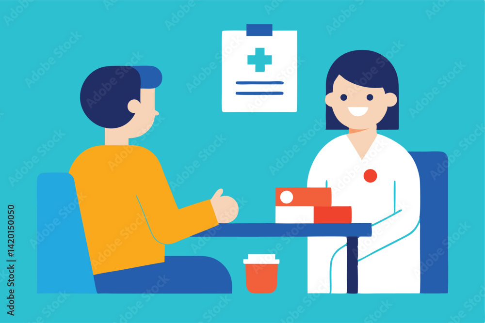 Obraz premium doctor and nurse with stethoscope