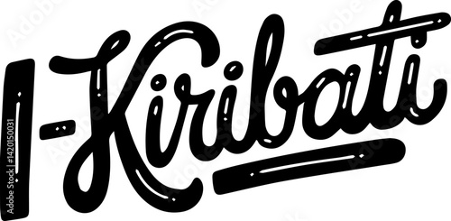 I-Kiribati Handwritten Island Nation