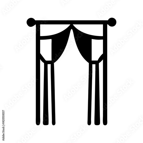 Find black and white curtain vector design for interior decoration and window treatment ideas online