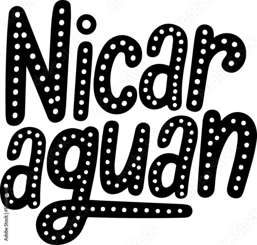 Nicaraguan Typography Design – Bold Handwritten Cultural Identity Lettering