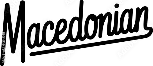 Macedonian Typography Design – Bold Script Handwritten Cultural Identity Lettering