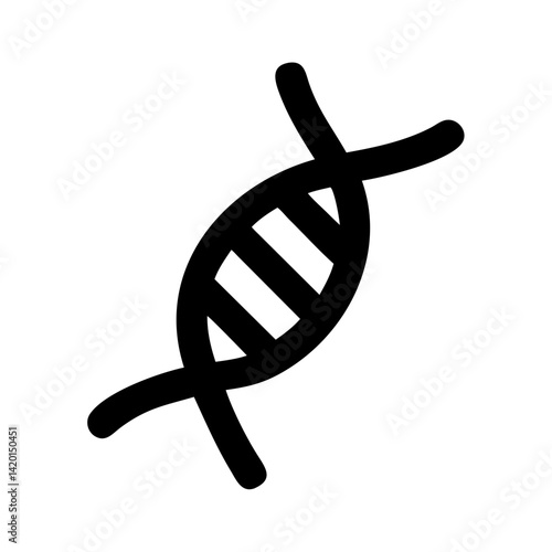Dna helix structure vector graphic for science biology and medical research illustration symbol