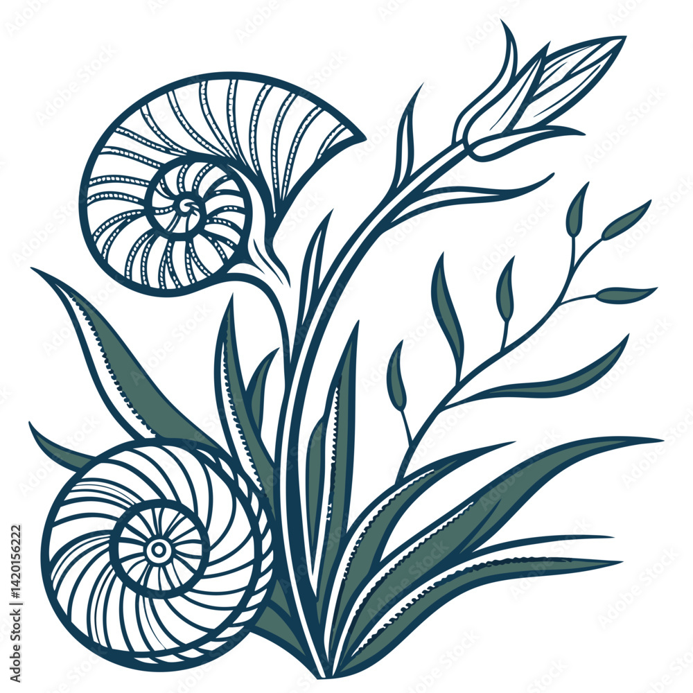 Fototapeta premium Vibrant Nautilocalyx Houseplant Art