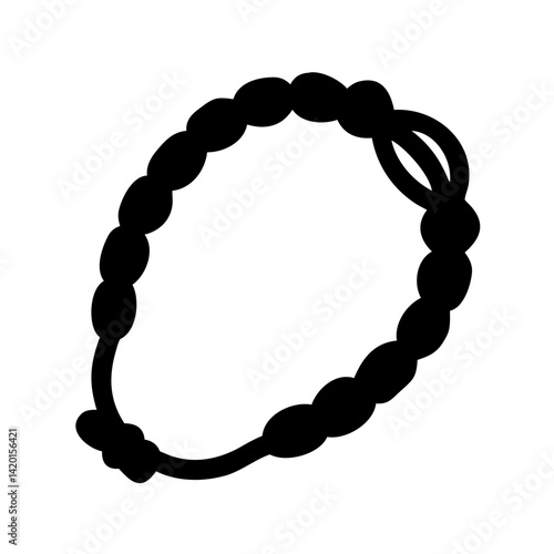 Black beaded bracelet jewelry accessory fashion beads wristlet handmade stylish adornment elegant design