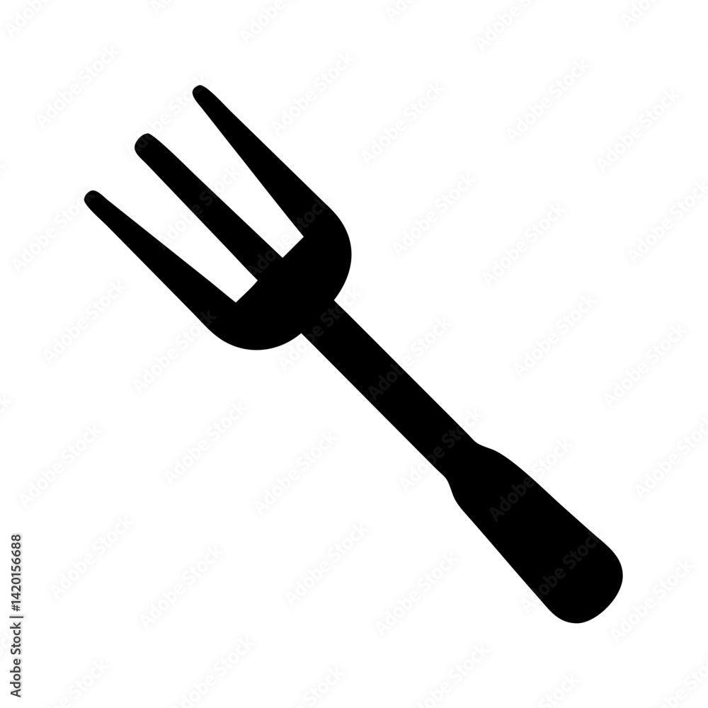 Isolated black fork vector illustration for kitchenware dining and restaurant utensils design Isolated black fork vector illustration for kitchenware dining and restaurant utensils design