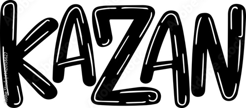 Kazan City Name Bold Black Text