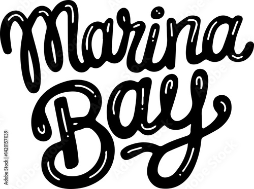 Marina Bay Handwritten Logo Design