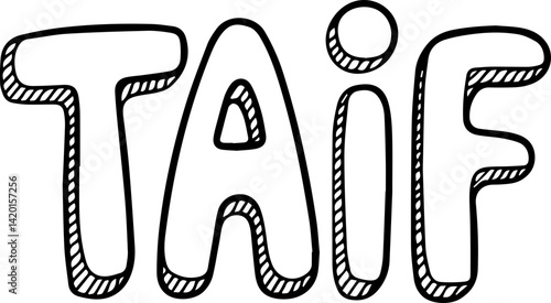 Taif City Saudi Arabia Text Art