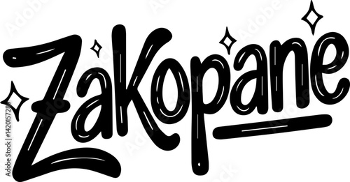 Zakopane Poland Travel Design Text