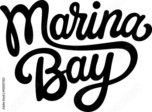Marina Bay Logo Script Design.