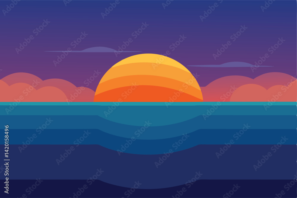Obraz premium sunset over the sea