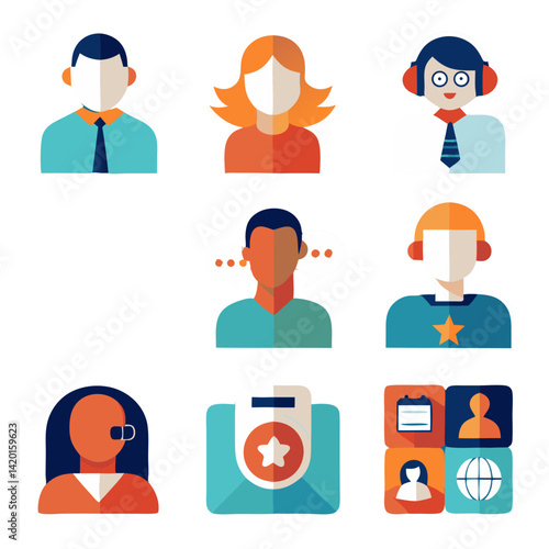 A diverse team of professionals collaborating effectively, showcasing their skills and dedication in a vibrant flat design style.